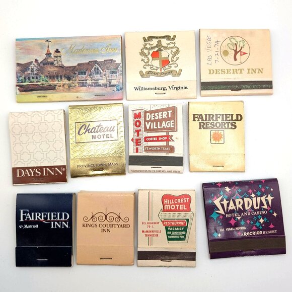 Lot of Vintage Hotel Matchbook Motel Matchbook Inn Matchbook Resort Matchbook - Picture 1 of 16